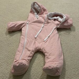 Hand-made VERY WARM baby winter hooded zip-up with matching hat.